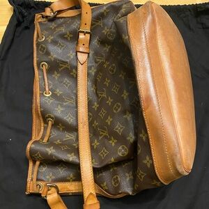 Louis Vuitton Noe Brown Monogram bucket bag.